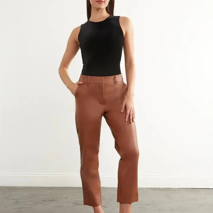 Commando Faux Leather 7/8 Trouser - SLG67