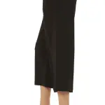 Ladies Black Cropped Pants 3/4 Womens Crop Summer Wide Leg Trousers SIZE 8 & 10