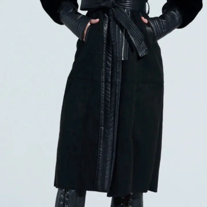 Akira Goodie Mixed Media Coat