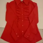 High Quality Lycra Shirt For Women Red Size 1 For General Fashion Occasions