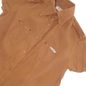 Phard Shirt Shirt Women Brown Short Sleeve Linen Made Italy It40 Eu36 S Small