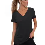 3 Pack Womens V Neck T Shirts Short Sleeve Tees Medium Blackgreenred