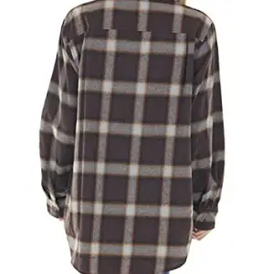 NUOREEL Women Corduroy Shirts Casual Long Sleeve Button Down Small Chocolate