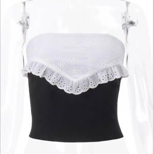 Black And White Lace Tube Top | Jennie – BlackPink