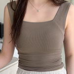 Solid Tone Ribbed Sleeveless Top